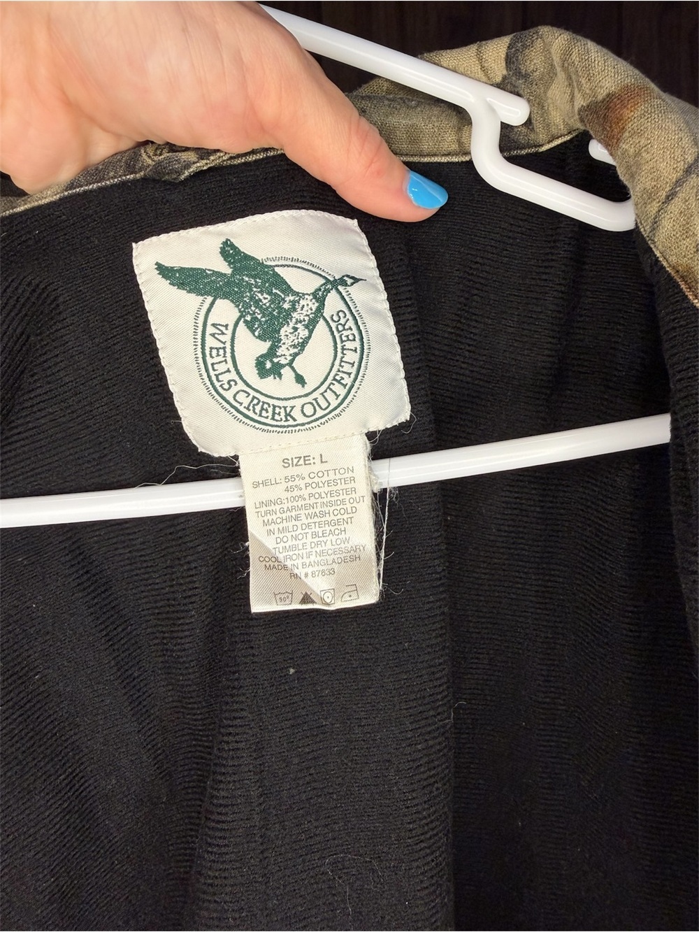 Vintage Wells Creek Outfitters RealTree Camo Zip-Up Jacket - Picture 5 of 8